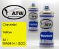 Preview: Chevrolet, Yellow, 34 / WA9414 / GCO: 400ml Sprühdose + 400ml Klarlack - Set, von ATW Autoteile West.